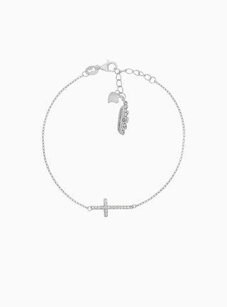 Pulseira de Cruz em Prata