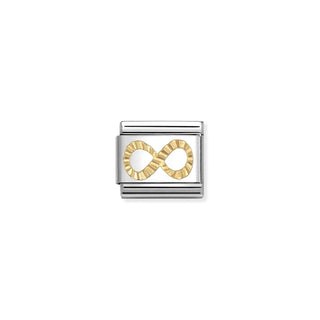 Link Composable Classic Infinito Diamantado em Ouro