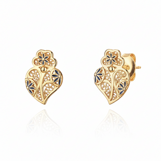 Brincos Coração Esmaltado